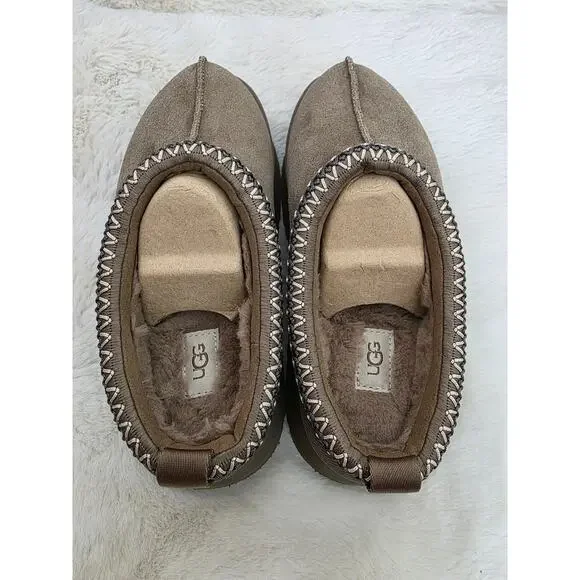 UGG Tazz Platform Slippers Hickory Brown Suede Women’s Size 7 New - Picture 11 of 16